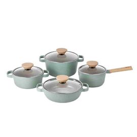 PN POONGNYUN BLISS Nordic Ceramic Cookware Set – Pots and Pans | Heat-Retaining Aluminum Body, Non-Stick Ceramic Coating, Anti-Spill Lid, Induction & Gas Compatible _ Made in KOREA